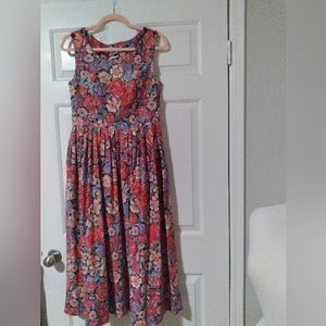 Vintage NWOT Laura Ashley Floral Sleeveless Mini Dress Size 10